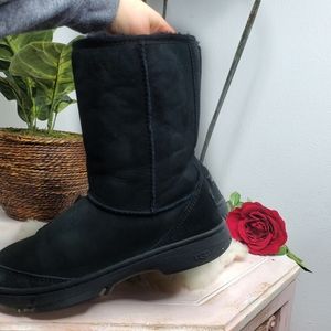 Ugg Rubber Sole Classic Rugged Sheepskin Boots
